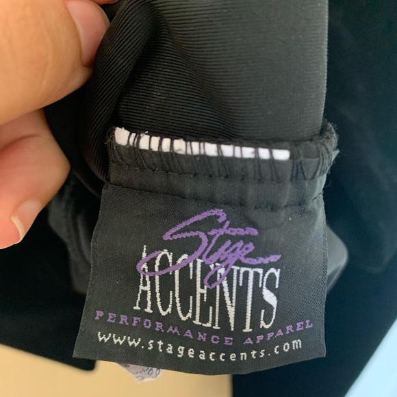 Stage Accents Black Velvet Long Sleeve Top - Picture 3 of 3